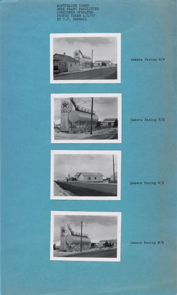 (TEXACO GAS COMPANY) A mini archive containing a typology of approximately 120 photographs of Texaco Oil bulk plants and storage facili